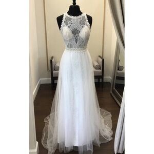 Allure White Lace Wedding Gown